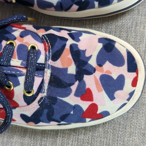 Keds Kate Spade Collab Sneakers Patriotic Red Blue Hearts Metallic Laces 5.5 - Picture 4 of 13